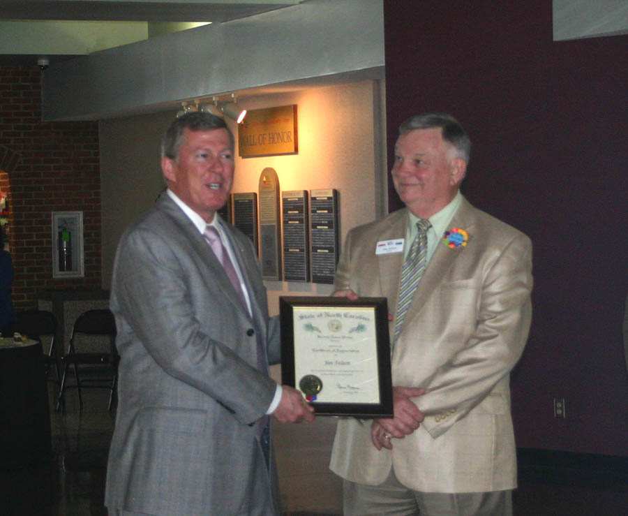 Felton honored for service as head of CCCC Small Business Center, Civic Center