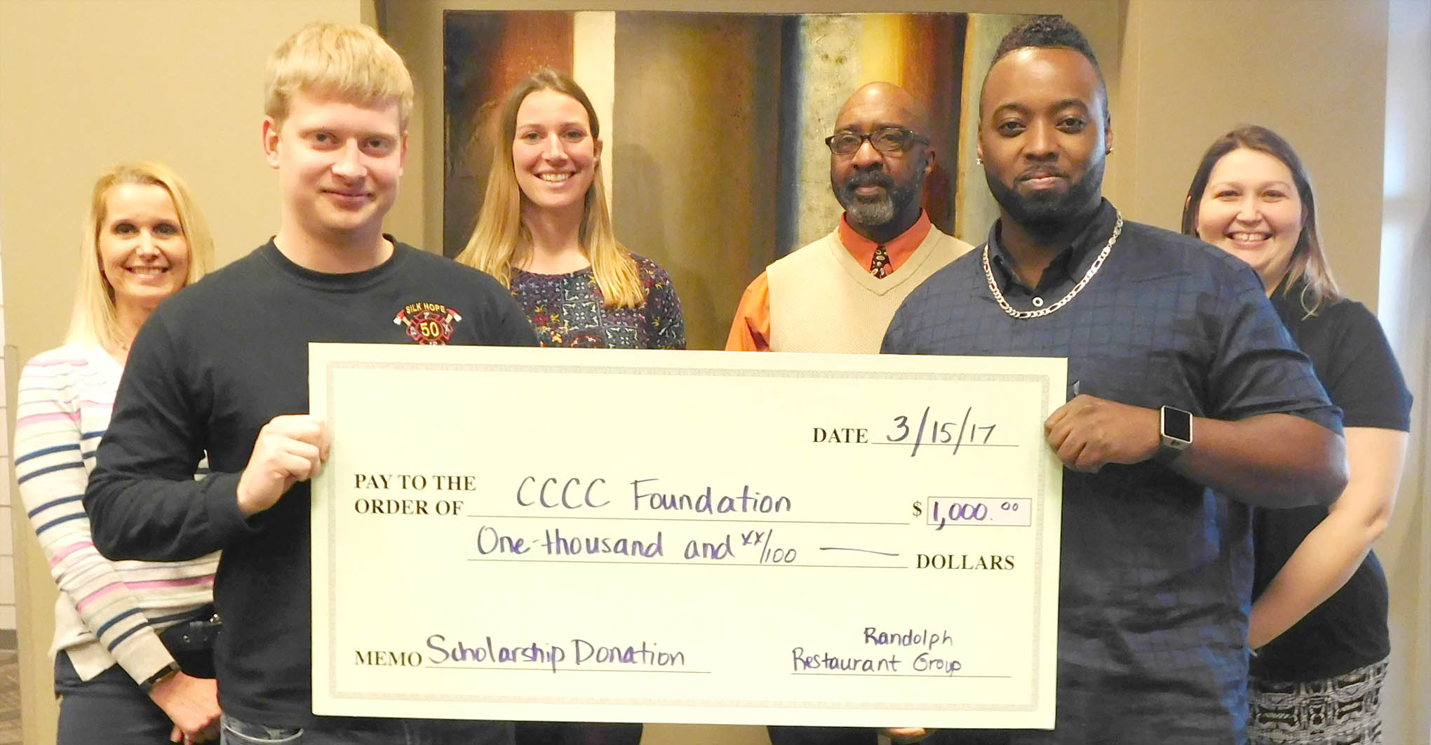 Randolph Restaurant Group provides scholarship funding for program at CCCC