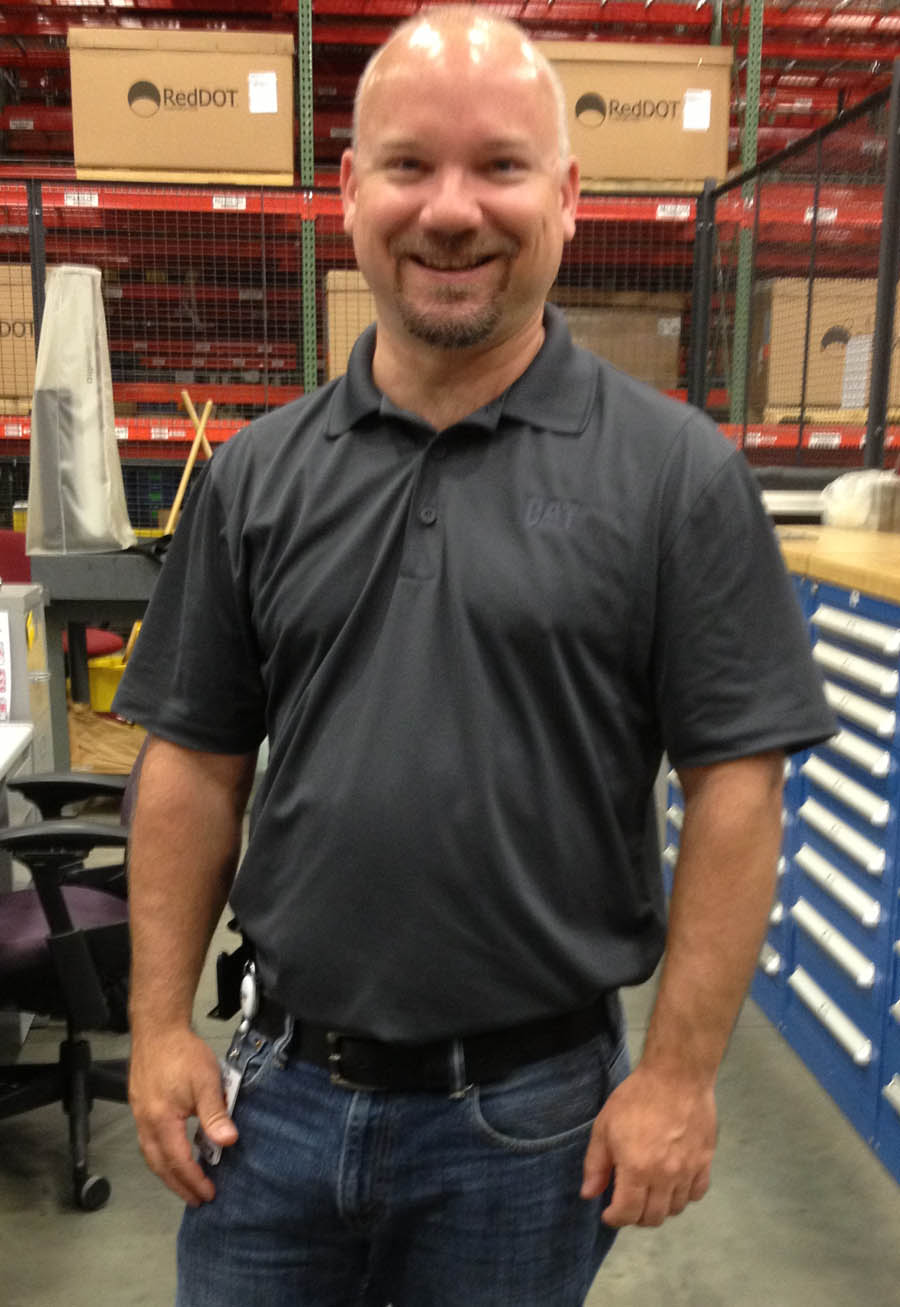 Click to enlarge,  Todd Thomas, a graduate of Central Carolina Community College, has been named quality assurance supervisor at the Caterpillar Fabrication Facility in Sanford.  