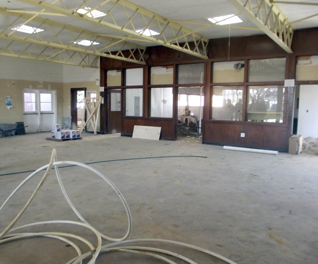 Click to enlarge,  The Central Carolina Culinary Institute will occupy this area that is being renovated at the former Harnett County Training School site in Dunn. 