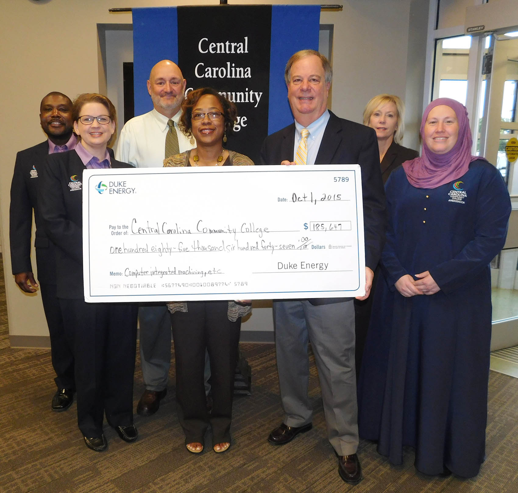 Duke Energy awards $185,647 to Central Carolina Community College