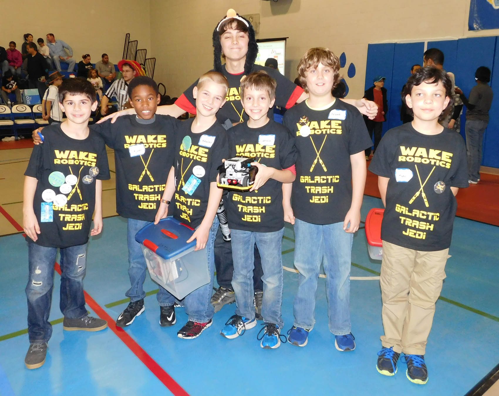 Click to enlarge,  Twenty-four teams from Alamance, Chatham, Cumberland, Lee, Mecklenburg, Moore, Wake, and Warren counties recently participated in the NC FIRST(R) LEGO(R) League qualifying tournament at Central Carolina Community College.  (Photo by R.V. Hight) 
