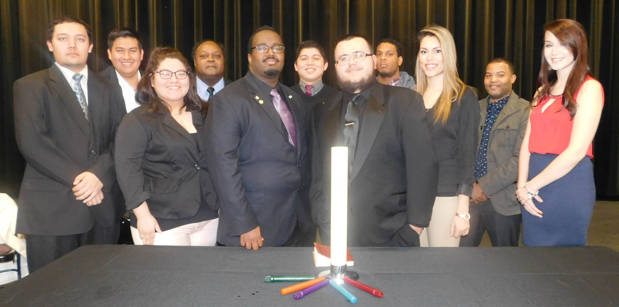 Click to enlarge,  Officers of the Central Carolina Community College Phi Beta Lambda chapter. 