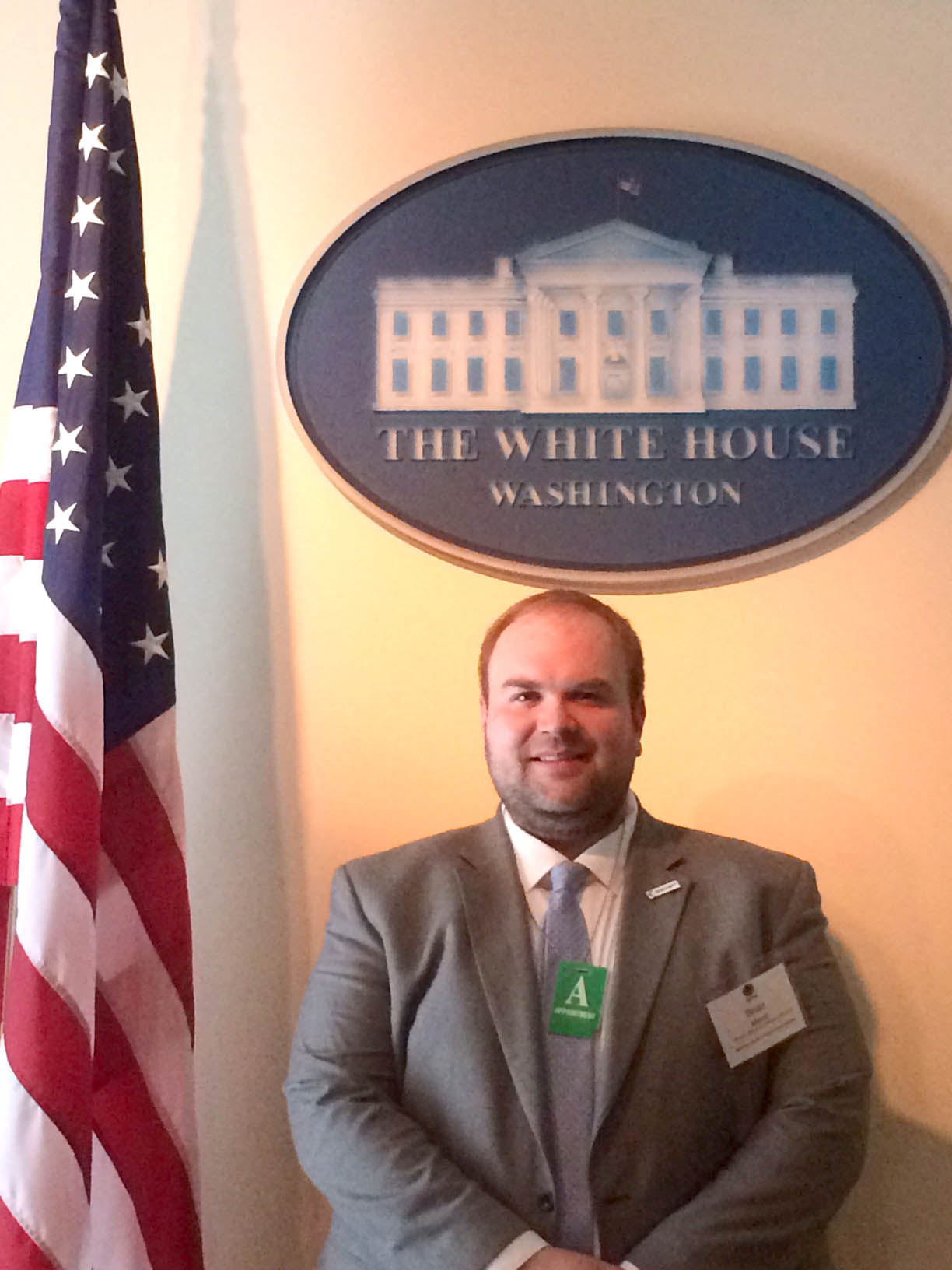 Click to enlarge,  Dr. Brian Merritt, CCCC Vice President of Student Learning and Chief Academic Officer, recently made a presentation in the White House about the plans for the grant to an audience that included Under Secretary of Education Ted Mitchell.   