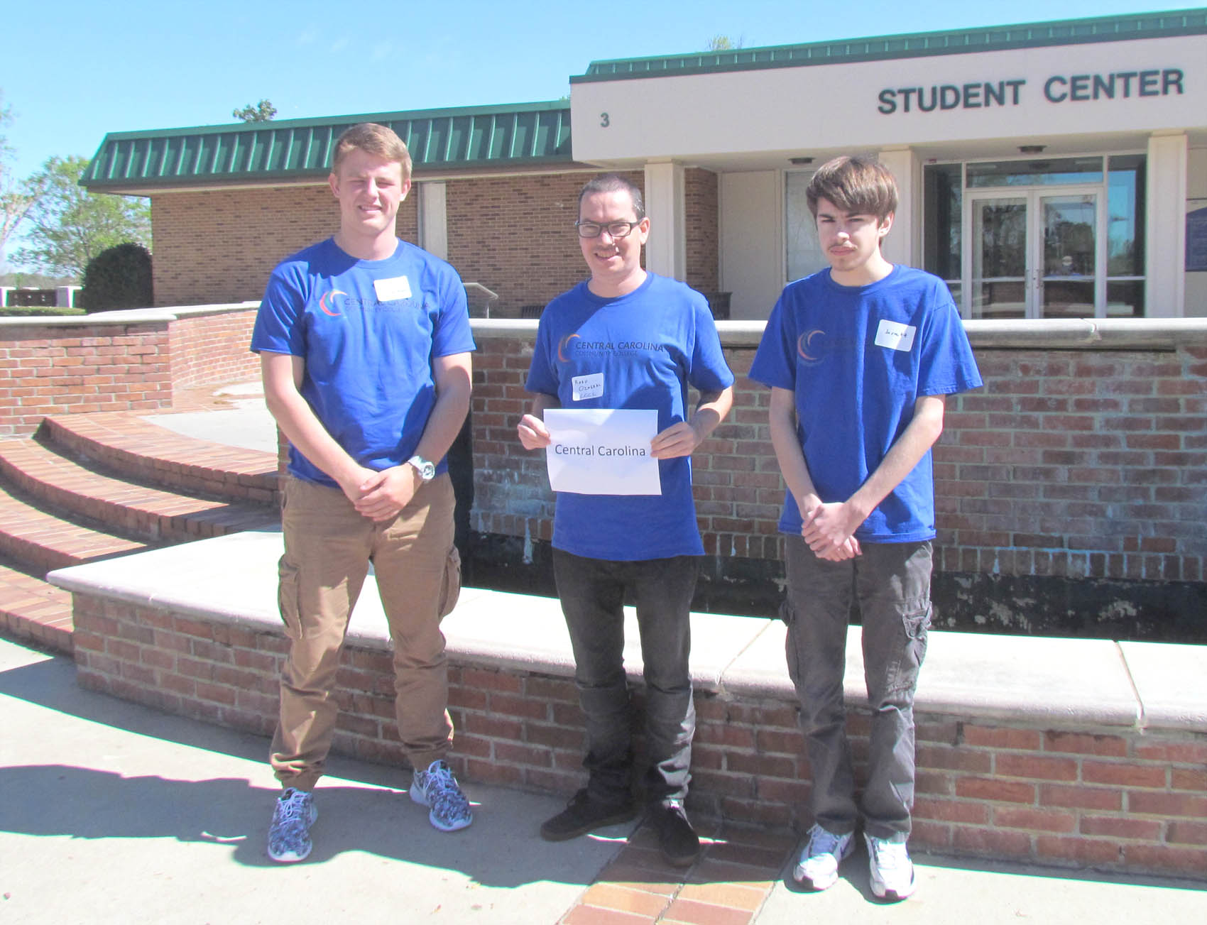 Click to enlarge,  CCCC Math Instructor Kaan Ozmeral (center) is pictured with Dylan Jarmon (left) and Jarrett Cole (right), who recently participated in the 22nd Annual University of North Georgia Sophomore Level Math Tournament in Gainesville, Ga. 