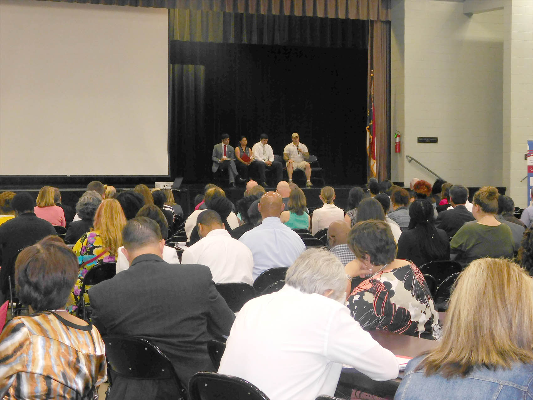 Click to enlarge,  Attendees at the NC STRIVE Conference listen to the Student Panel discussion on Wednesday, June 15, at the Dennis A. Wicker Civic Center in Sanford. 