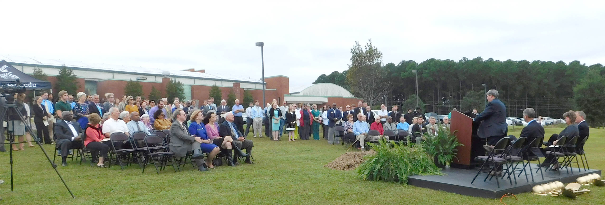 Click to enlarge,  Central Carolina Community College held a groundbreaking ceremony for the four Central Carolina Community College bond projects that were approved by Lee County voters in November 2014. The ceremony took place on the CCCC Lee Main Campus, with reception following at the Dennis A. Wicker Civic Center. 
