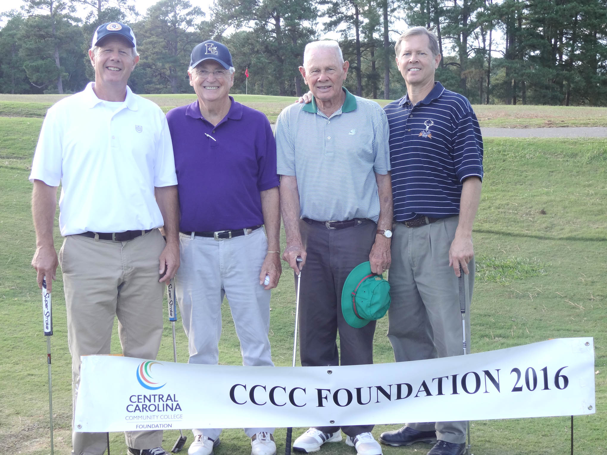 Click to enlarge,  The team of P.J. Gay, Lynn Smith, Paul Gay and Doug Gay won the third flight of the afternoon tournament of the CCCC Foundation Lee Golf Classic. 