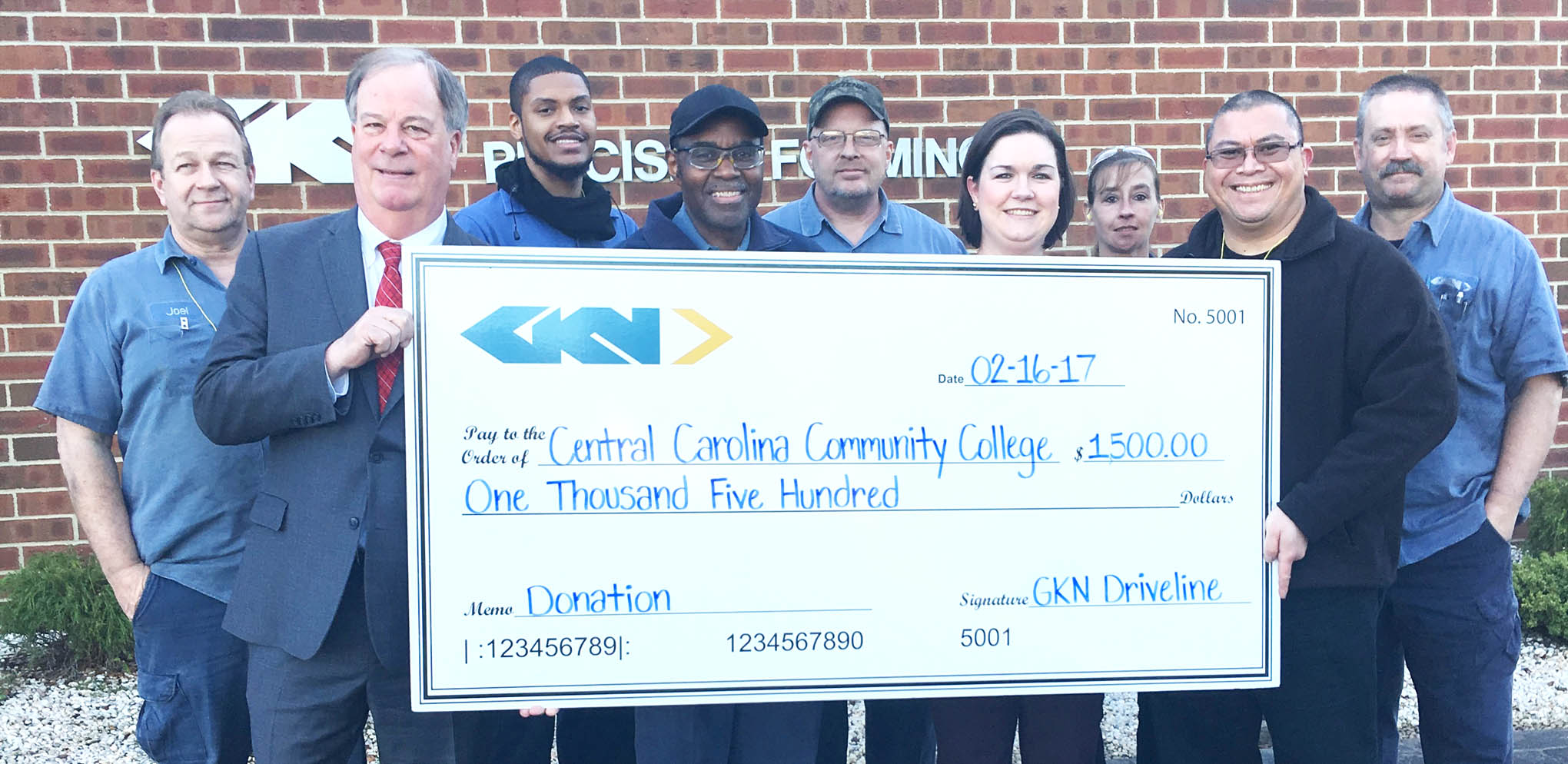 GKN Driveline donates to CCCC
