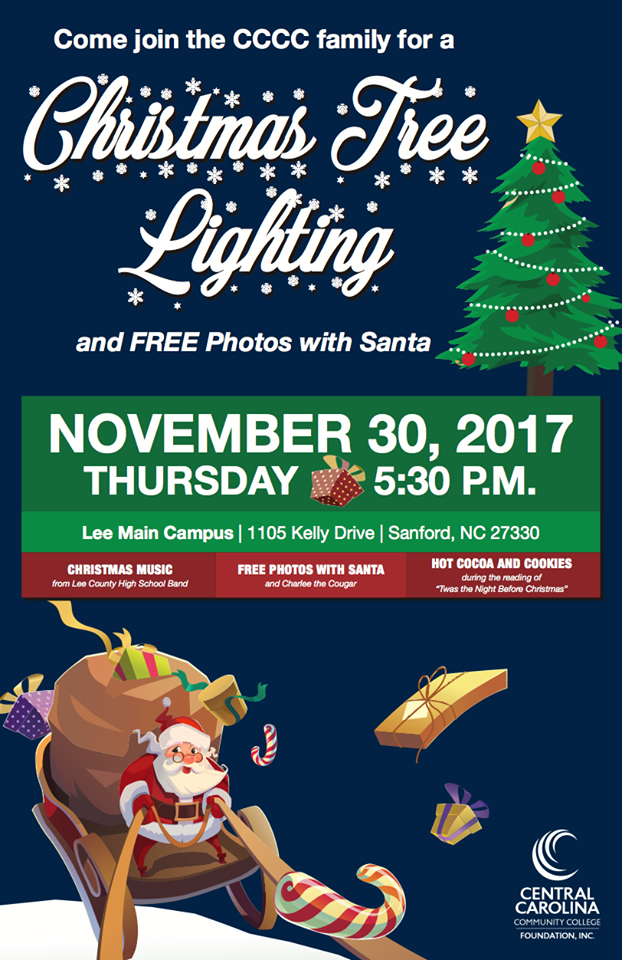 Read the full story, Santa invites all to CCCC Foundation's Christmas Tree Lighting in Sanford