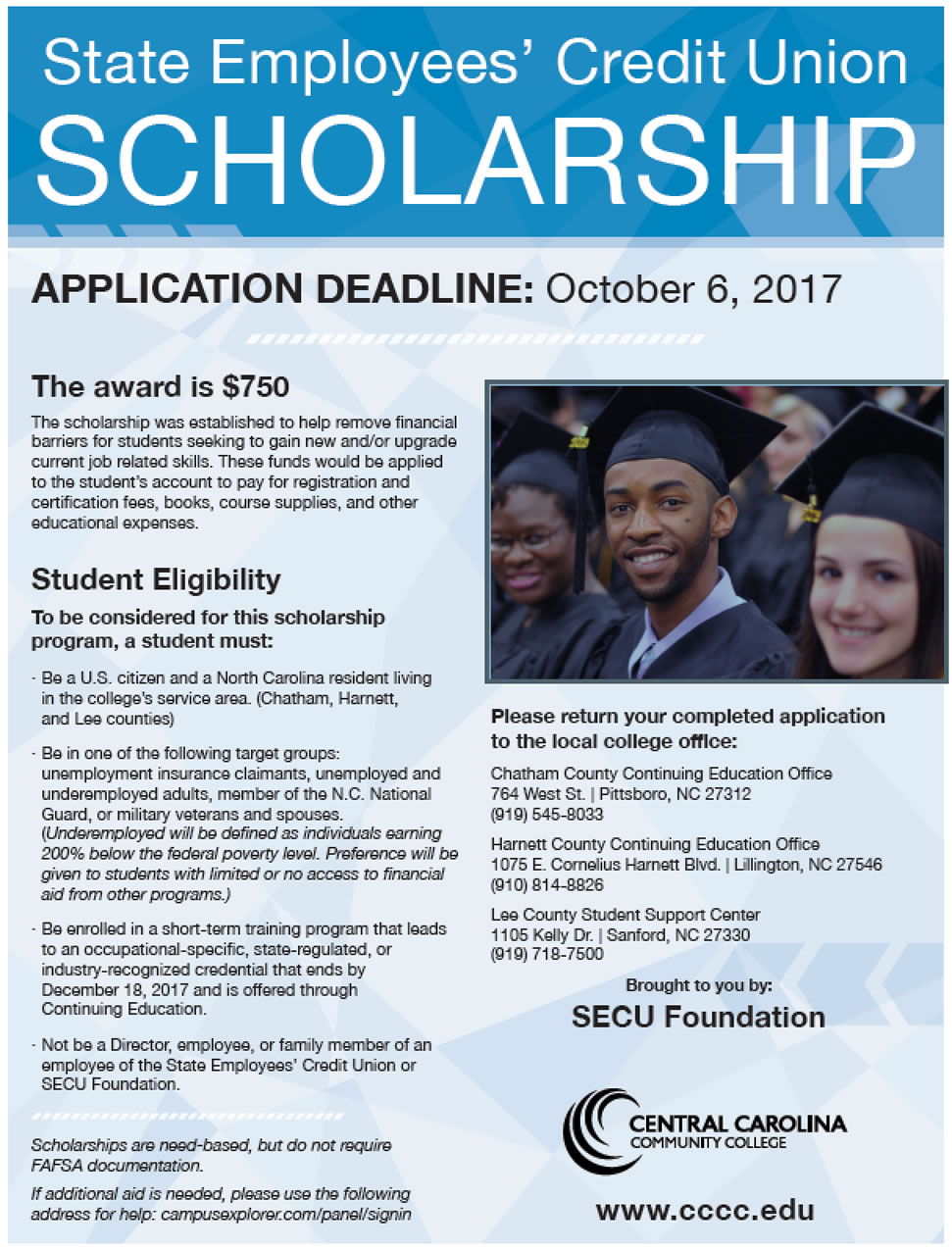 CCCC joins SECU for scholarship opportunity