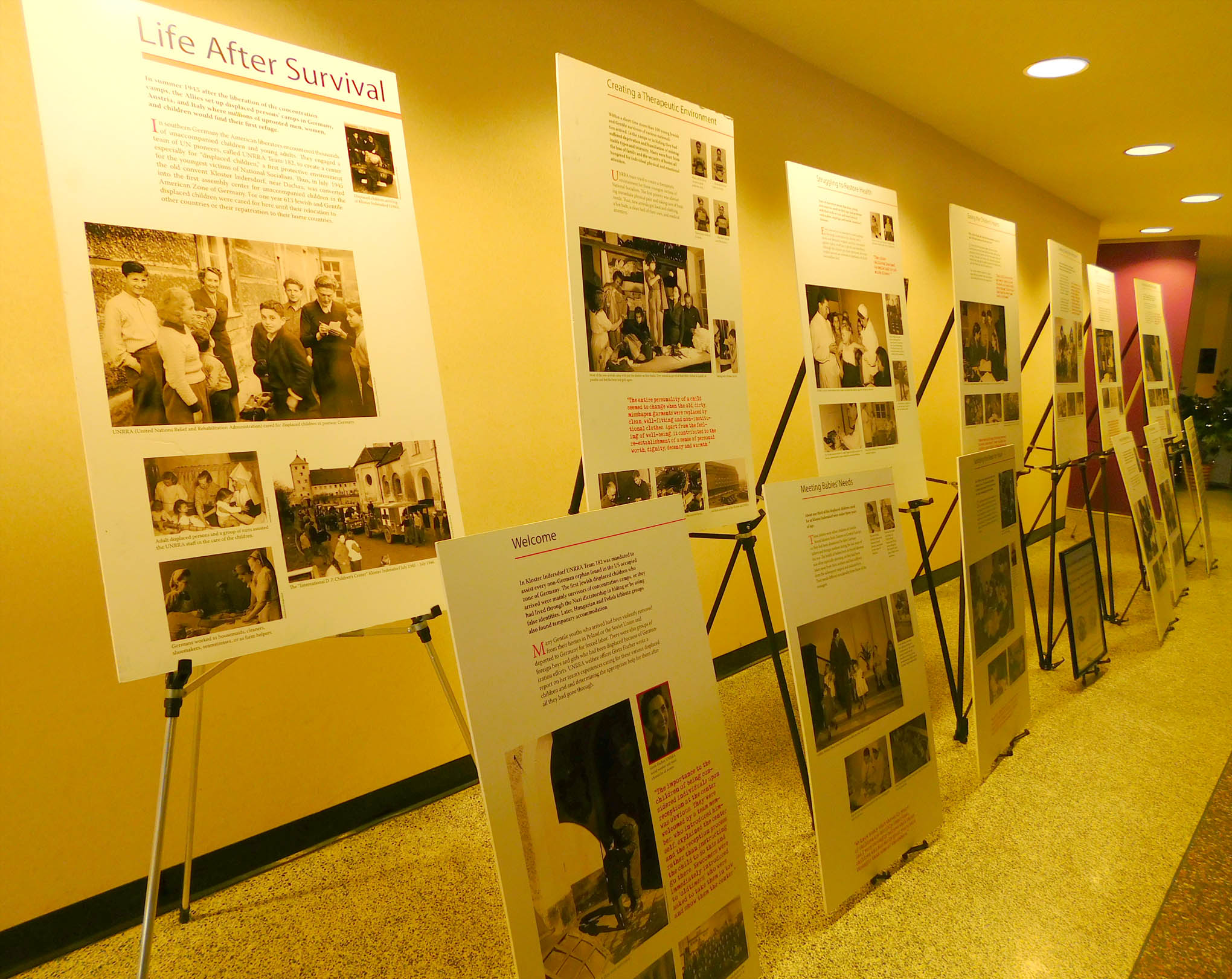 Click to enlarge,  An exhibit, "Life After Survival," provided by the North Carolina Council on the Holocaust, was part of the Holocaust Remembrance Event at Central Carolina Community College. 