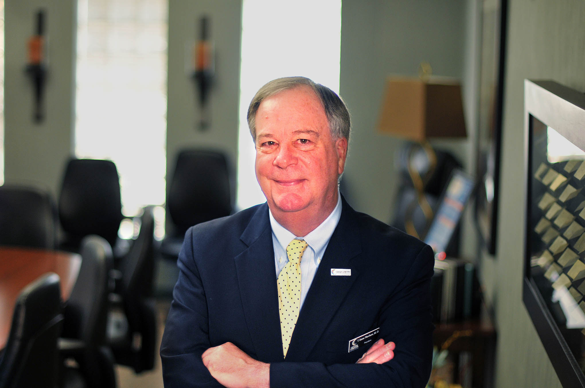 Click to enlarge,  Dr. T. Eston "Bud" Marchant is retiring as President of Central Carolina Community College, effective April 1, 2019. 