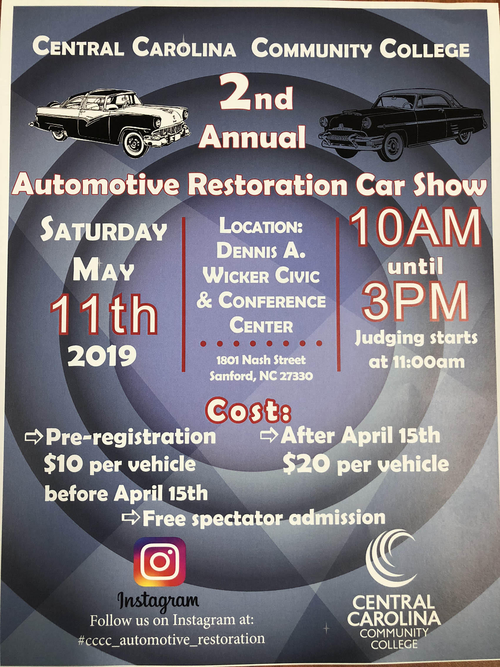 CCCC Automotive Restoration Car Show set for May 11