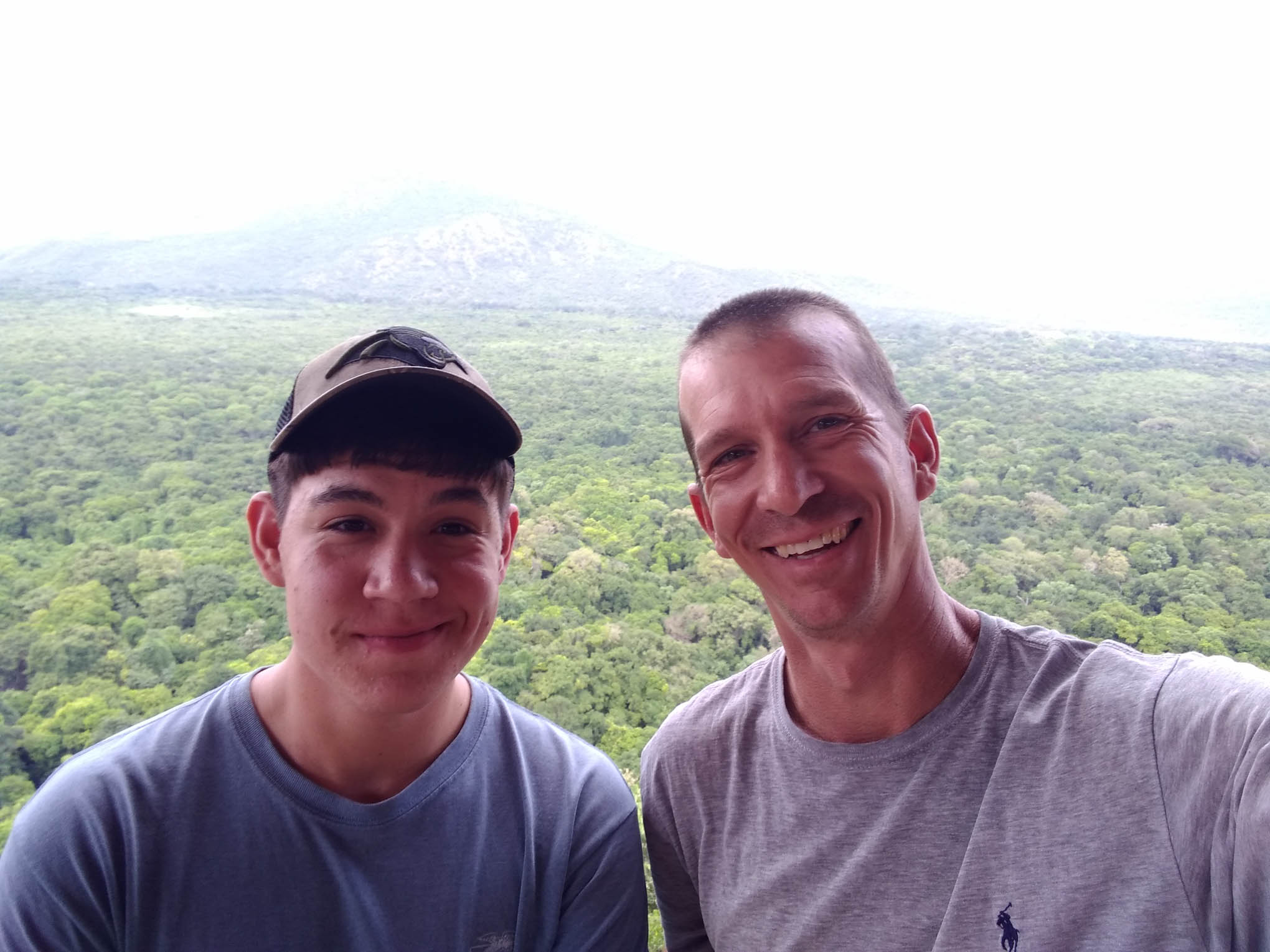 Click to enlarge,  Dylan Smith (left) is pictured with Jonathan Bridges (right) during his summer visit to the Ethiopian highlands. 