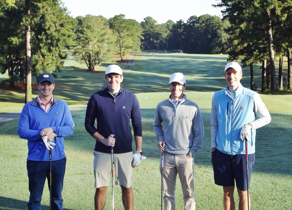 Click to enlarge,  The team sponsored by The Normann Financial Group won first flight first-place honors in the CCCC Foundation Lee Golf Classic. Members of the team were Miller Robins, Murphy Paderick, Grant Brown, and Chad Day. 
