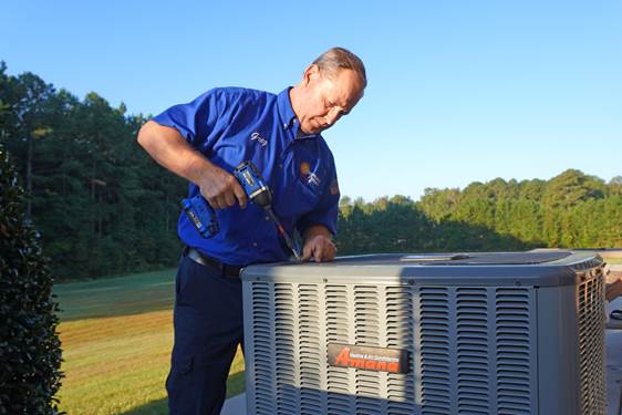 Click to enlarge,  Greg Brown, of West End, is among the participants in the Central Carolina Community College apprenticeship partnership with Comfort First Heating &amp; Cooling. 