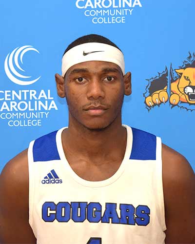 Click to enlarge,  Montell Moore, of the Central Carolina Community College men's basketball team, has been named to the National Junior College Athletic Association (NJCAA) Division III All-Region 10 First Team for the 2021-2022 season. 