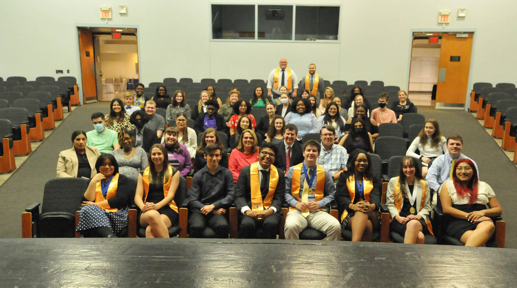 Click to enlarge,  Members of the Central Carolina Community College Beta Sigma Phi Chapter of Phi Theta Kappa International Honor Society. 