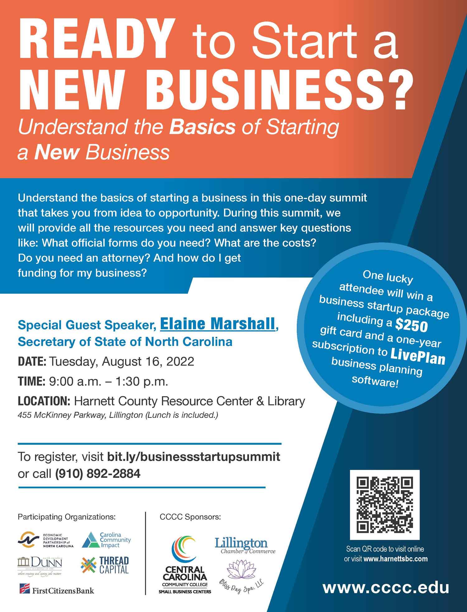Business Startup Summit to take place on Aug. 16th in Lillington