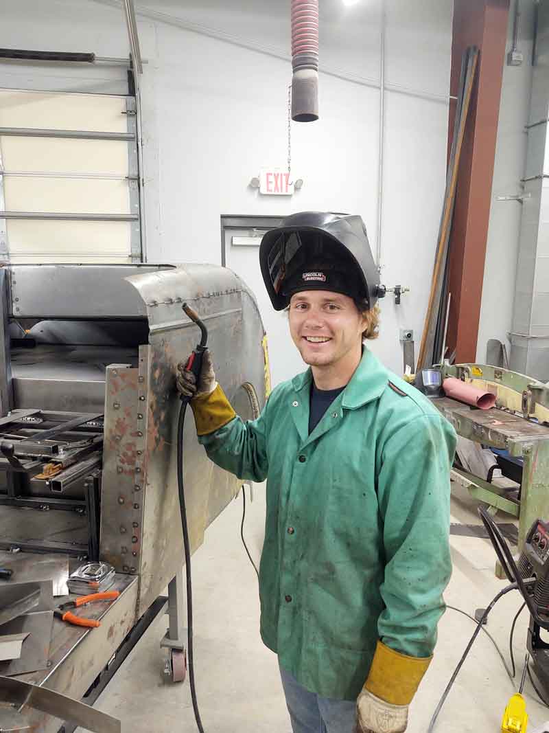 Click to enlarge,  Tyler Renken of Bunnlevel, an Automotive Restoration student at Central Carolina Community College, has won the Restoration Category of the TechForce Foundation's 2023 FutureTechs Rock Awards. 