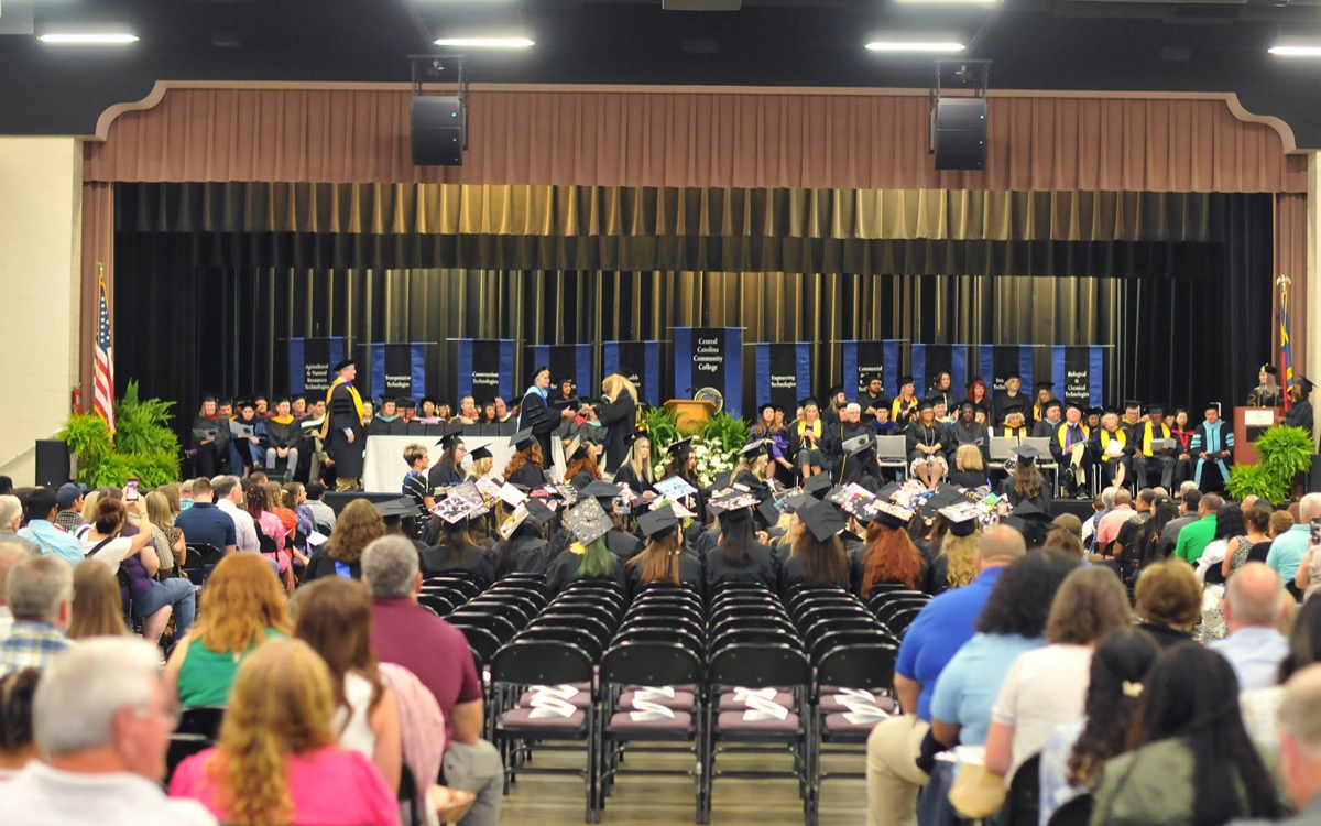 Click to enlarge,  Central Carolina Community College celebrated the achievements of the Class of 2023 as the school observed its 61st Commencement Exercises on May 11 at the Dennis A. Wicker Civic &amp; Conference Center in Sanford. 