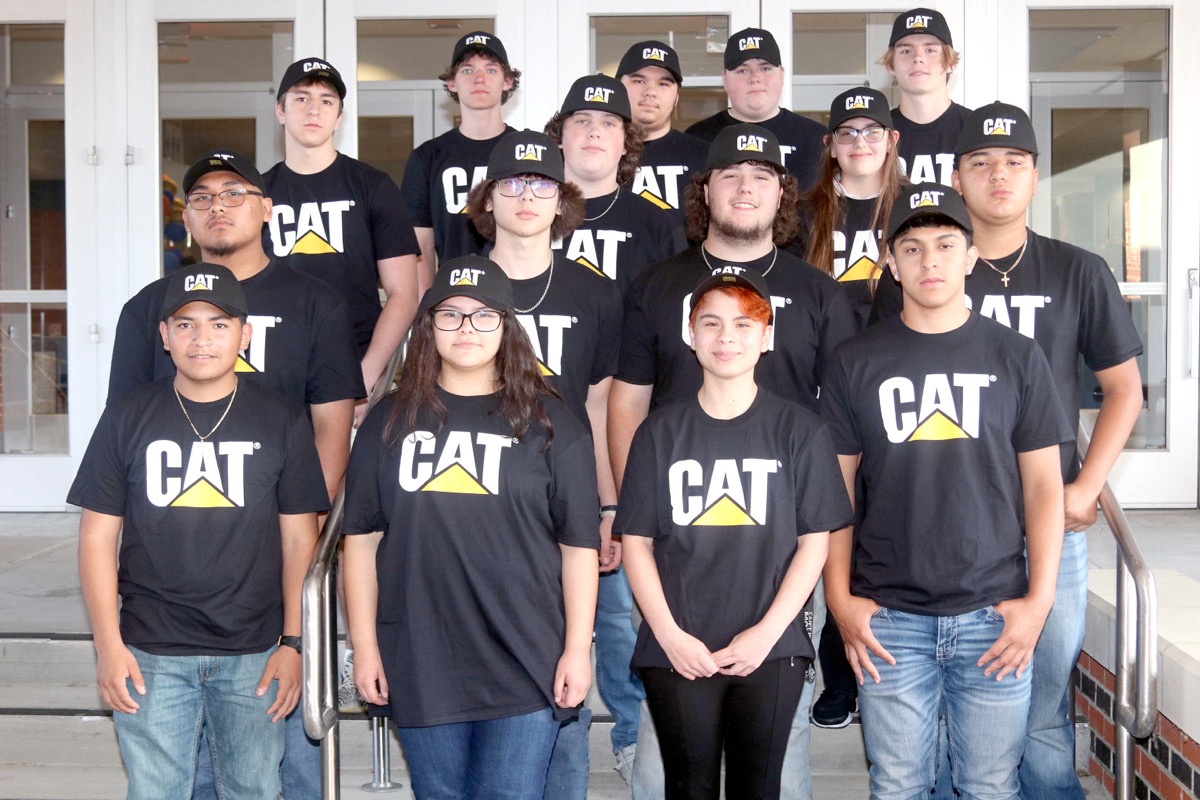 Click to enlarge,  These students are the newest inductees into the two-year Caterpillar Youth Apprenticeship in Welding. 