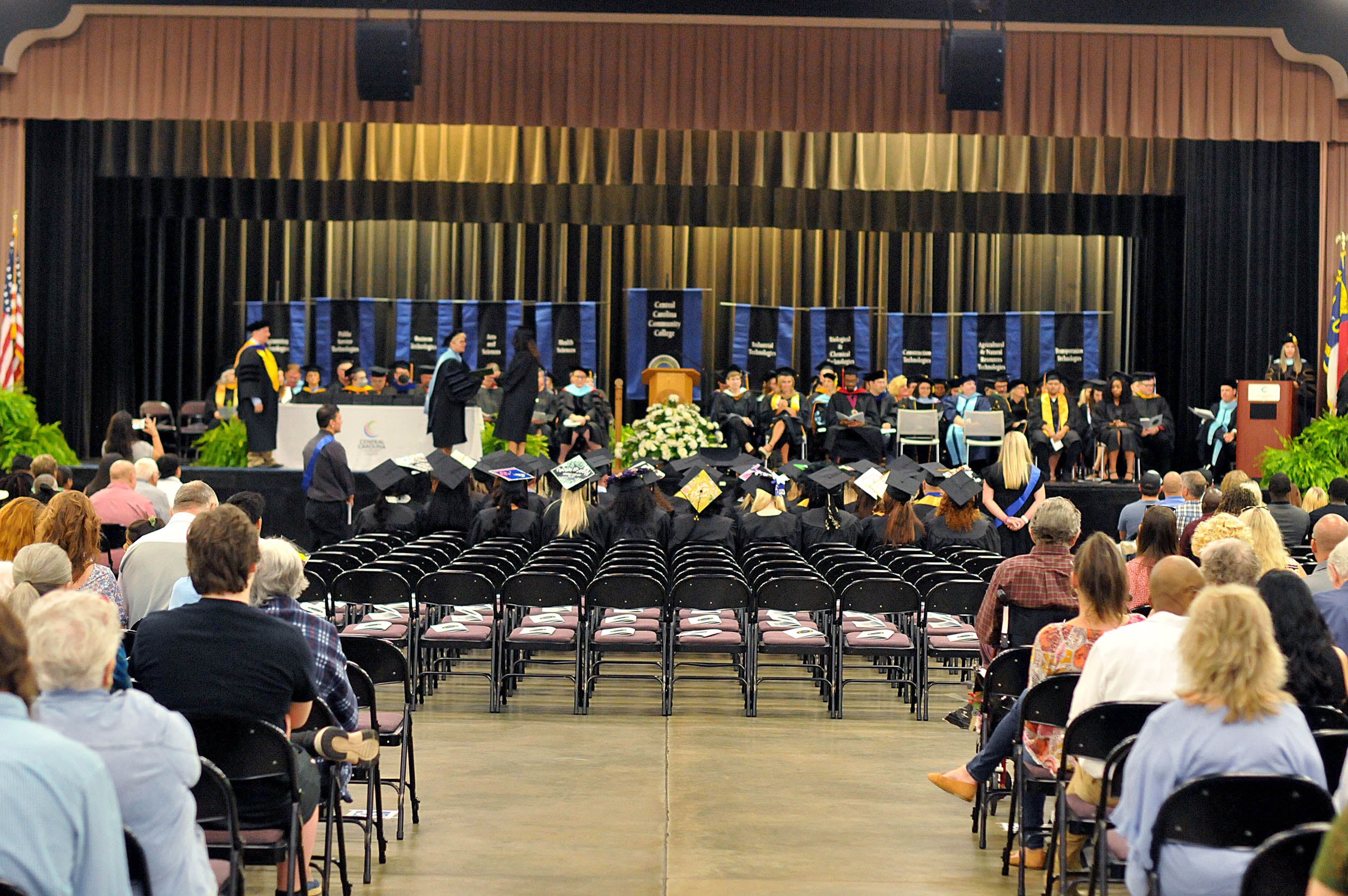 Click to enlarge,  The Central Carolina Community College Class of 2023 summer graduation ceremonies recognized 215 graduating students. 
