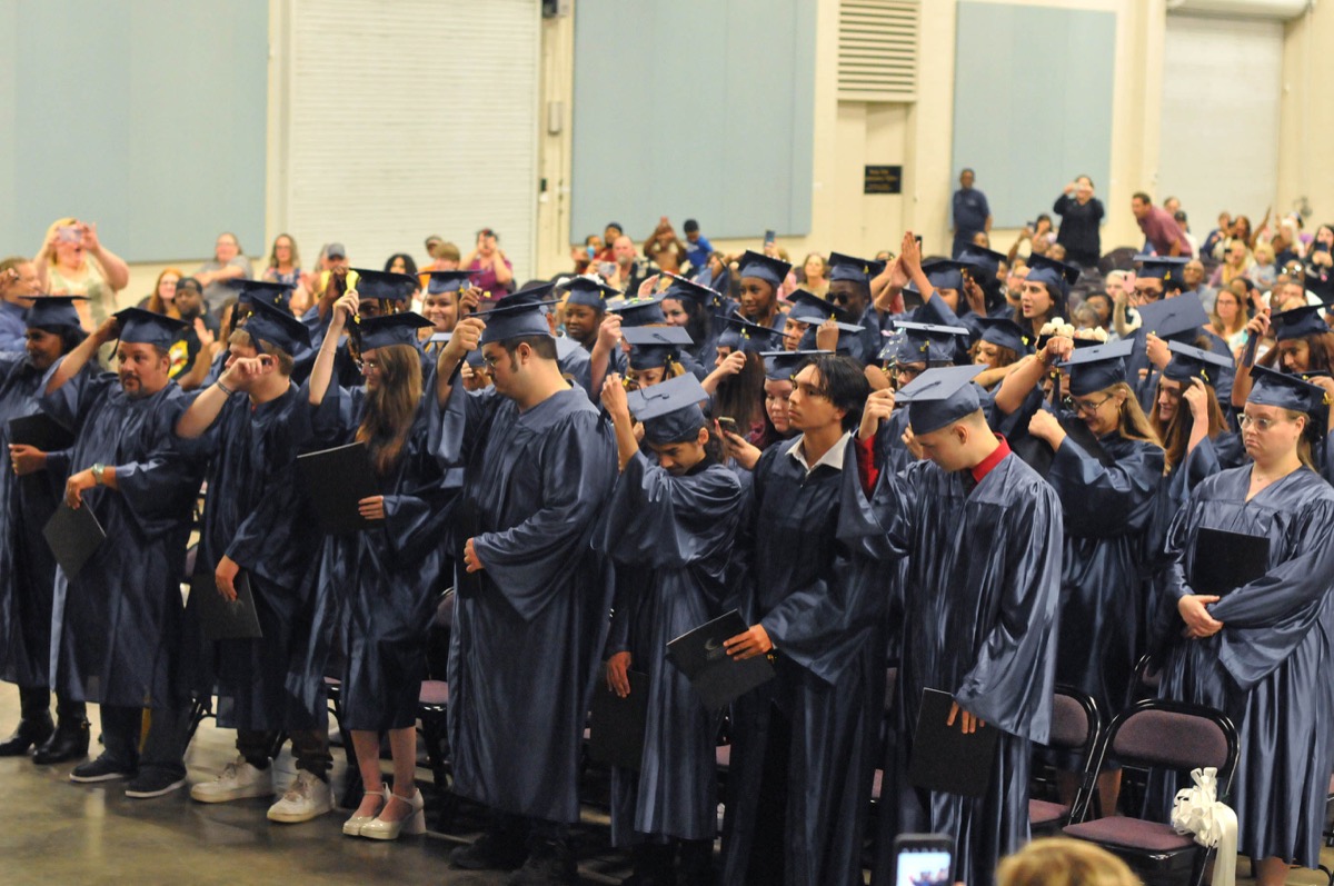 Click to enlarge,  Central Carolina Community College's College and Career Readiness Commencement Exercises was held August 7 at the Dennis A. Wicker Civic &amp; Conference Center, honoring the achievements of more than 117 students. 