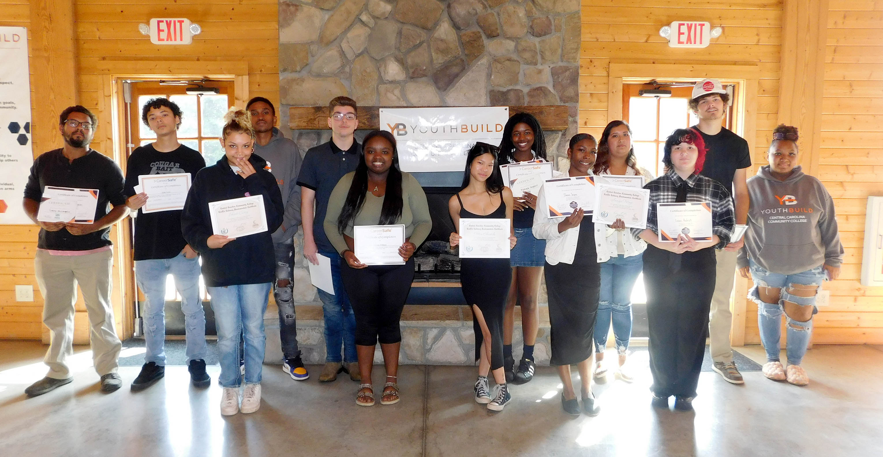 Click to enlarge,  These individuals were among those recognized at the Central Carolina Community College YouthBuild Award Ceremony on Oct. 4. 