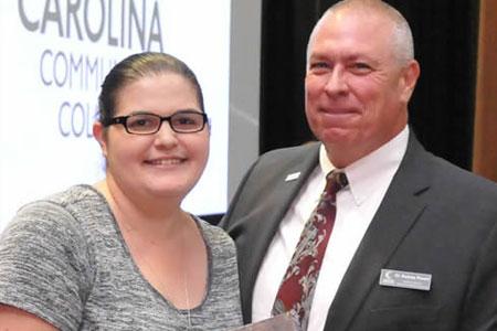 2019 Adjunct of the Year Michelle Patterson (left)