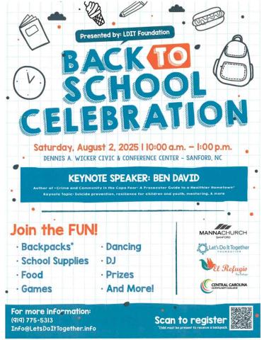 CCCC Back To School event