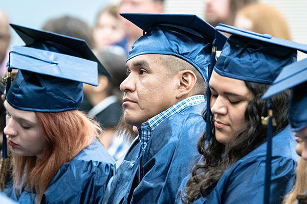 Adult high school graduates during graduation