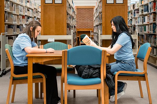 Students meeting in a reserved space