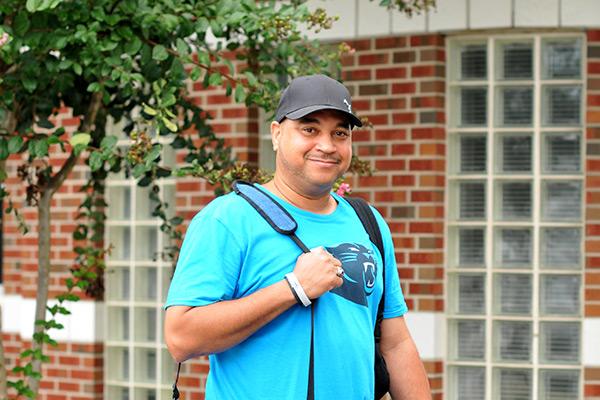 Smiling student on campus 