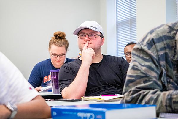 Students sitting in class